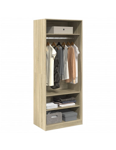 Armadio Rovere Sonoma 80x50x200 cm in Legno Multistrato