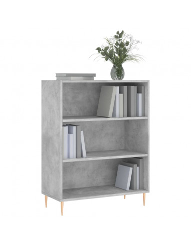 Libreria Grigio Cemento 69,5x32,5x90 cm in Legno Multistrato