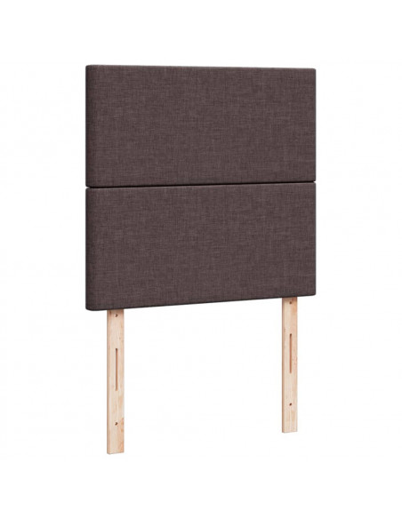 Giroletto a Molle con Materasso Marrone Scuro 100x200cm Tessuto
