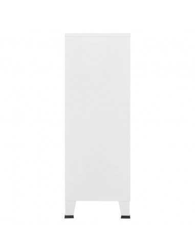 Armadio Classificatore Industriale Bianco 75x40x115 cm Metallo