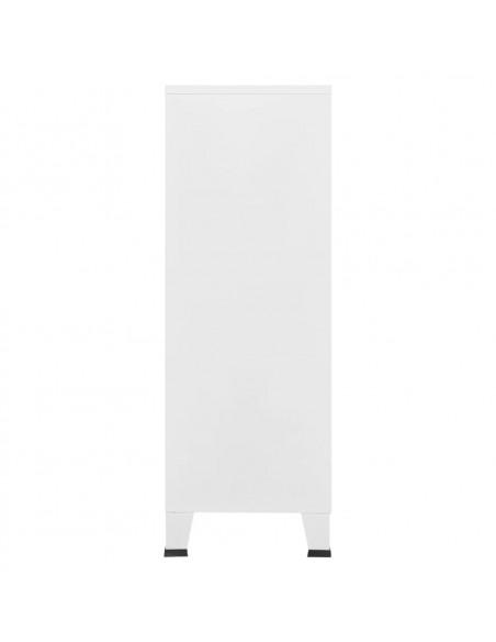 Armadio Classificatore Industriale Bianco 75x40x115 cm Metallo