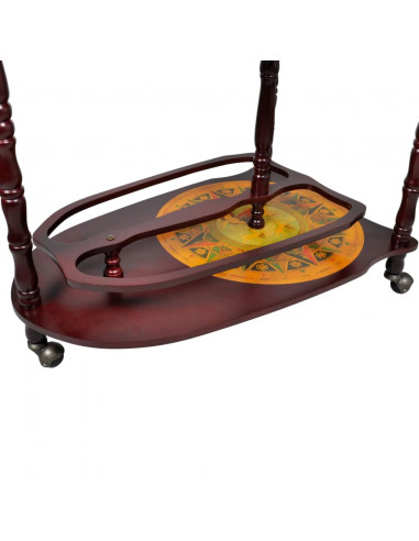 Bar a Globo Portavini Supporto in Legno Eucalipto Autoportante