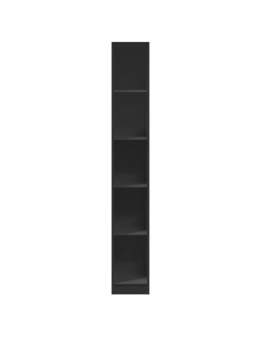 Armadio Nero 30x50x200 cm in Legno Multistrato