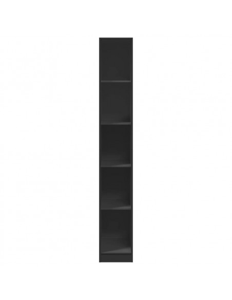 Armadio Nero 30x50x200 cm in Legno Multistrato