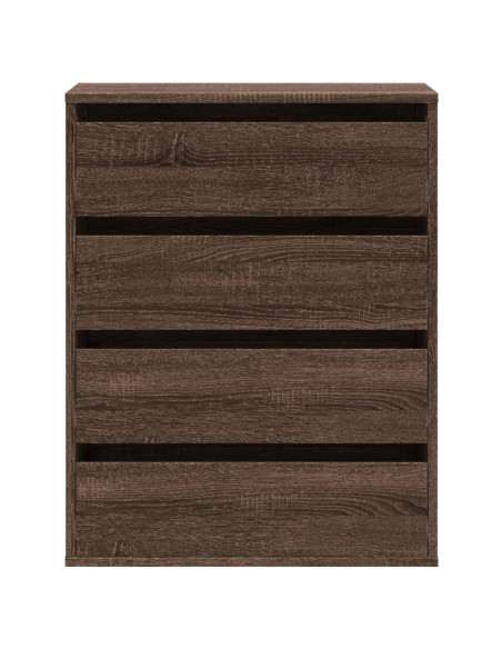 Cassettiera Angolo Rovere Marrone 60x41x76cm Legno Multistrato