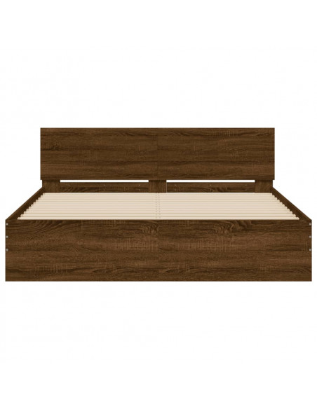 Giroletto con Testiera Rovere Marrone 140x190 cm