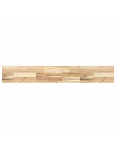 Ripiano a Parete 140x20x4 cm Legno Massello Acacia Non Trattato 2