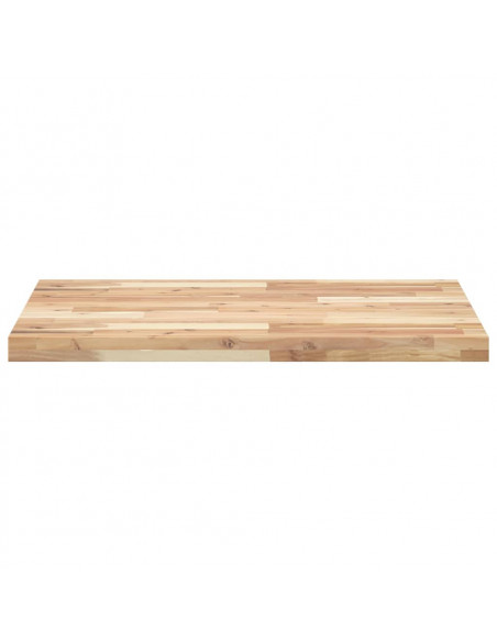 Piano da Bagno Non Trattato 80x60x4 cm Legno Massello di Acacia