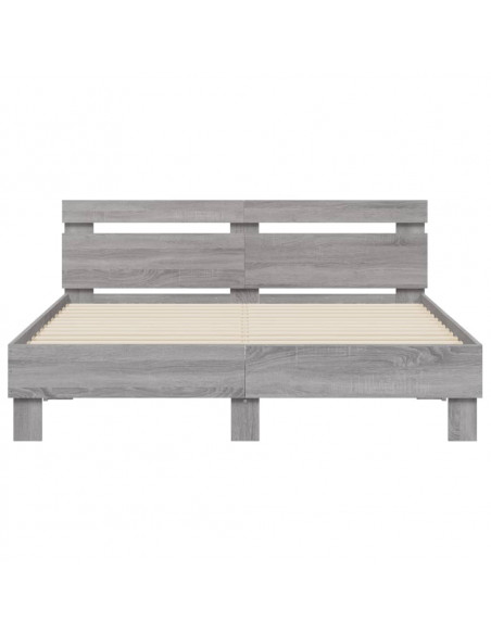 Giroletto Testiera Grigio Sonoma 140x190 cm Legno Multistrato