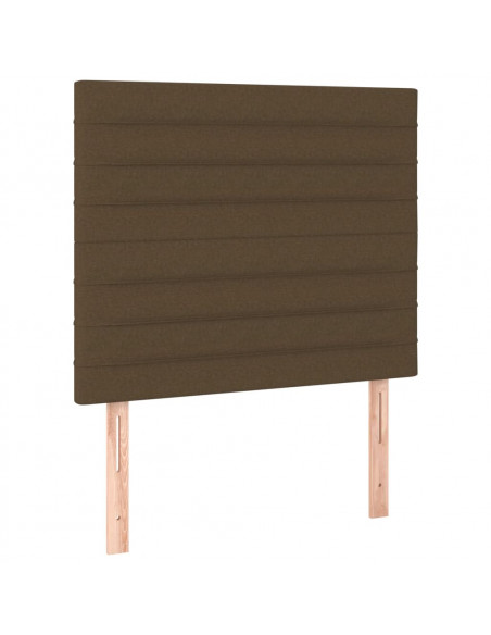 Giroletto con Testiera Marrone Scuro 100x200 cm in Tessuto