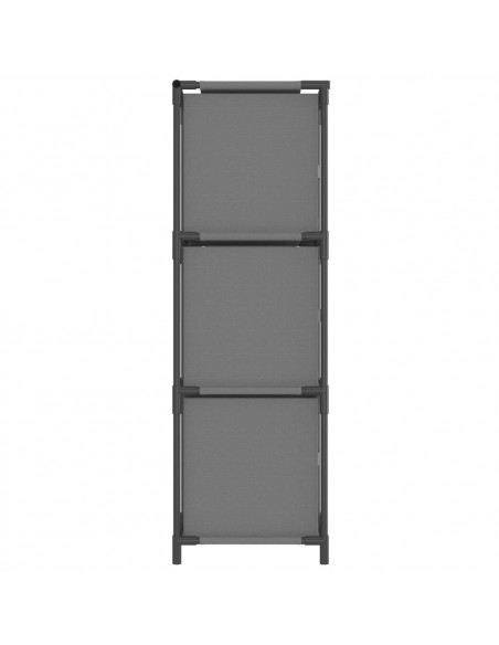 Armadietto con 3 Cassetti in Tessuto Grigio 34x34x101cm Acciaio