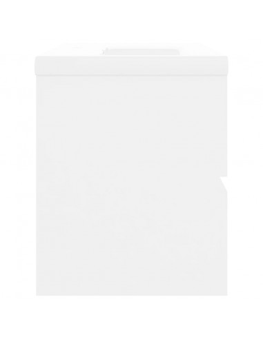 Mobile con Lavabo Integrato Bianco in Legno Multistrato