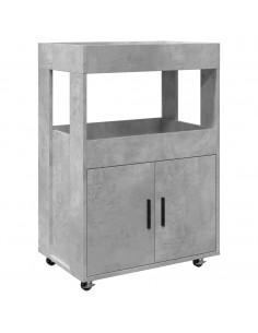 Carrello Bar Grigio Cemento 60x39,5x89 cm in Legno Multistrato 2