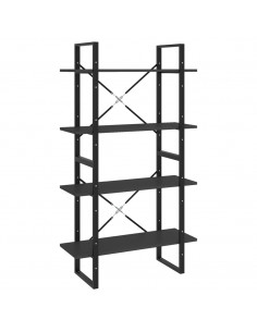 Libreria a 4 Ripiani Grigia 80x30x140 cm in Legno Multistrato 2