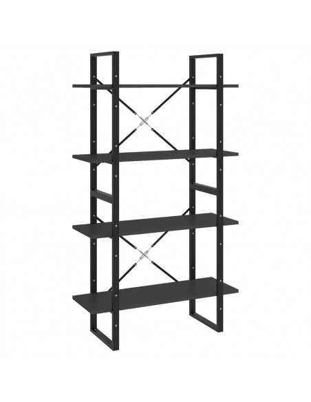 Libreria a 4 Ripiani Grigia 80x30x140 cm in Legno Multistrato