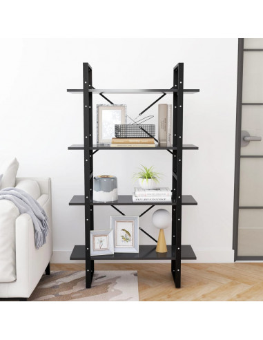 Libreria a 4 Ripiani Grigia 80x30x140 cm in Legno Multistrato