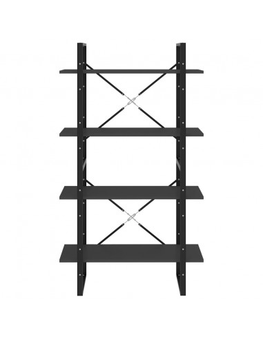 Libreria a 4 Ripiani Grigia 80x30x140 cm in Legno Multistrato