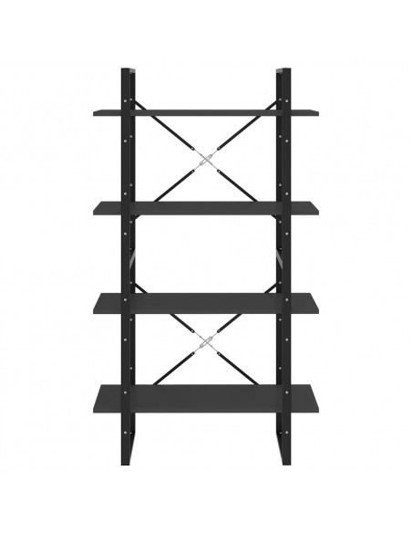 Libreria a 4 Ripiani Grigia 80x30x140 cm in Legno Multistrato