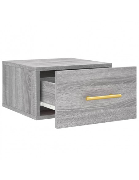 Comodini a Muro 2 pz Grigio Sonoma 35x35x20 cm