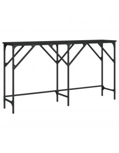 Tavolino Consolle Nero 140x29x75 cm in Legno Multistrato 2