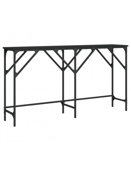 Tavolino Consolle Nero 140x29x75 cm in Legno Multistrato