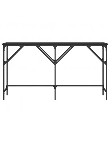 Tavolino Consolle Nero 140x29x75 cm in Legno Multistrato