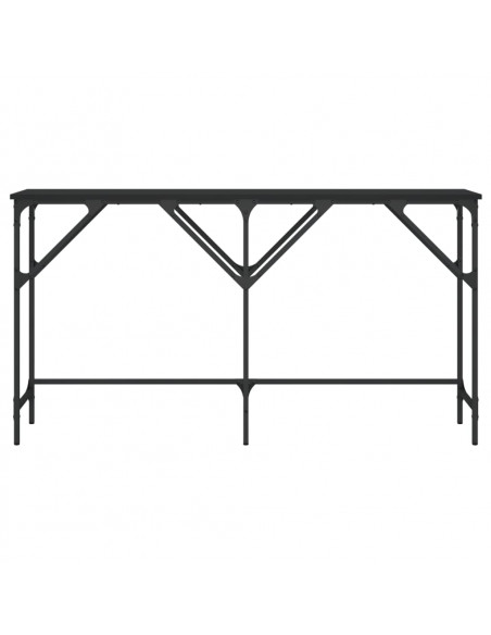 Tavolino Consolle Nero 140x29x75 cm in Legno Multistrato
