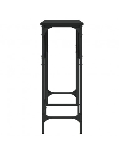 Tavolino Consolle Nero 140x29x75 cm in Legno Multistrato