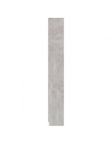 Libreria 5 Ripiani Grigio Cemento 60x24x175cm Legno Multistrato