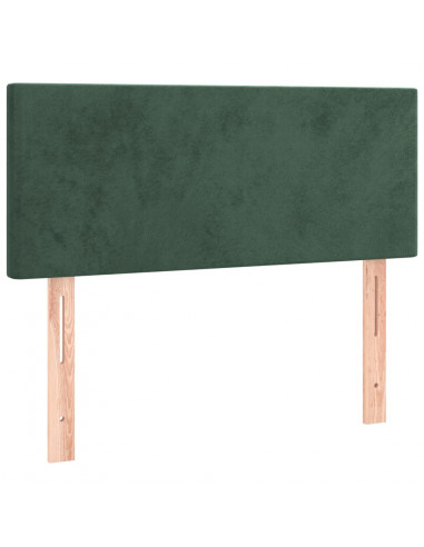 Giroletto a Molle con Materasso Verde Scuro 90x200 cm Velluto