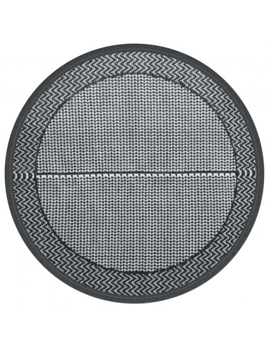 Tappeto da Esterno Grigio Ø160 cm in PP
