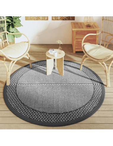 Tappeto da Esterno Grigio Ø160 cm in PP