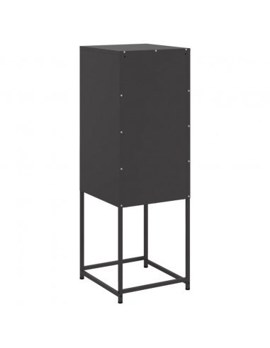 Credenza Nera 36x39x107 cm in Acciaio