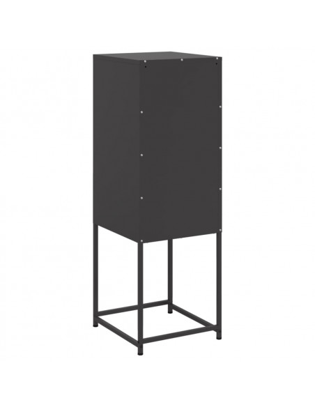 Credenza Nera 36x39x107 cm in Acciaio