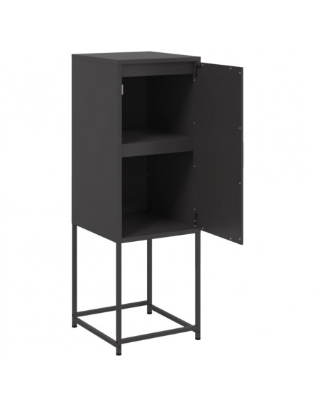 Credenza Nera 36x39x107 cm in Acciaio