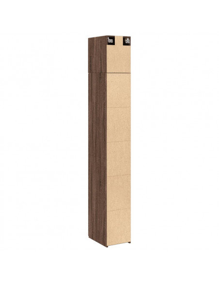 Mobile Sottile Rovere Marrone 30x42,5x225 cm in Truciolato