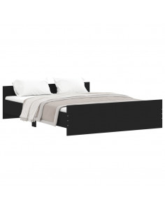 Giroletto con Testiera e Pediera Nero 140x200 cm 2