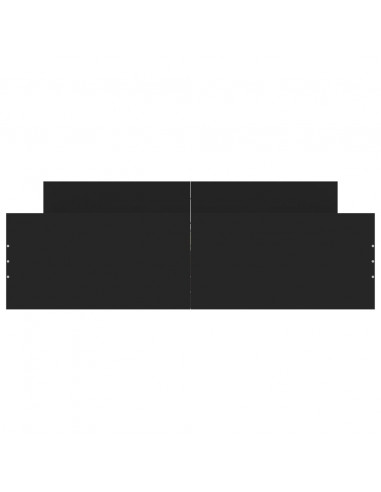 Giroletto con Testiera e Pediera Nero 140x200 cm