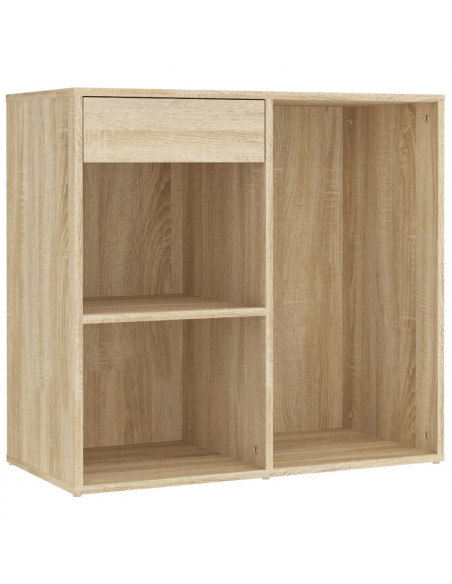 Toeletta LED con 2 Armadietti Legno Multistrato Rovere Sonoma