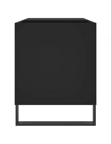 Mobile Porta Dischi Nero 85x38x48 cm in Legno Multistrato