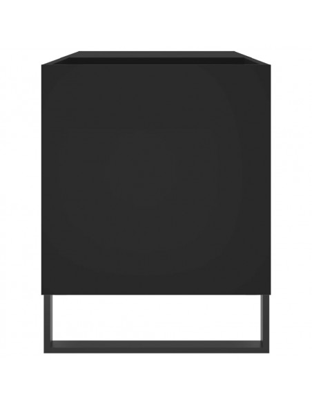 Mobile Porta Dischi Nero 85x38x48 cm in Legno Multistrato
