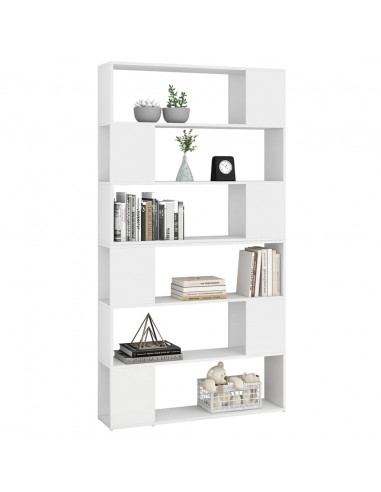 Libreria/Divisorio Bianco 100x24x188 cm
