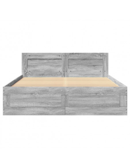 Giroletto Testiera Grigio Sonoma 120x200 cm Legno Multistrato