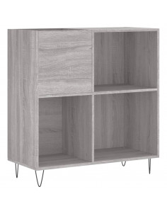 Mobile Porta Dischi Grigio Sonoma 84,5x38x89 Legno Multistrato 2