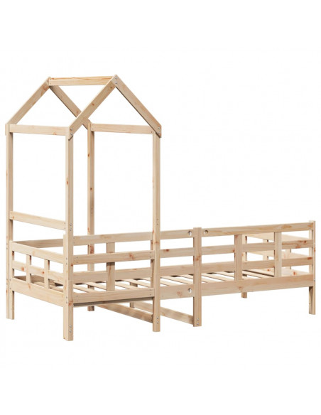 Dormeuse con Tetto 90x200 cm in Legno Massello di Pino