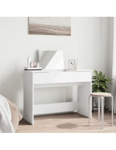 Toeletta con Specchio Bianco 100x45x76 cm