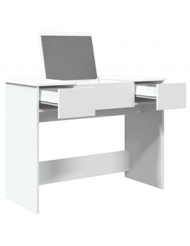 Toeletta con Specchio Bianco 100x45x76 cm