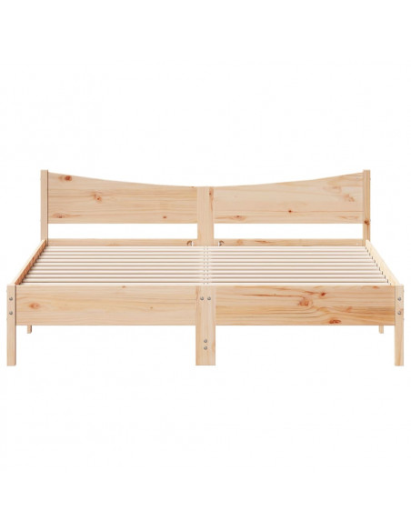 Giroletto con Testiera 200x200 cm in Legno Massello di Pino