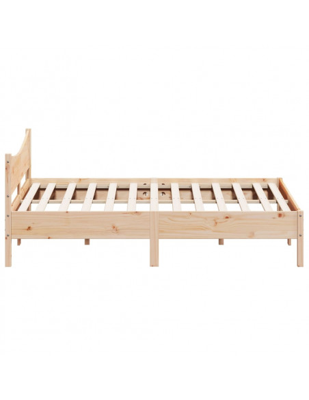 Giroletto con Testiera 200x200 cm in Legno Massello di Pino