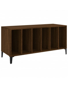 Mobile Porta Dischi Rovere Marrone 100x38x48 Legno Multistrato 2